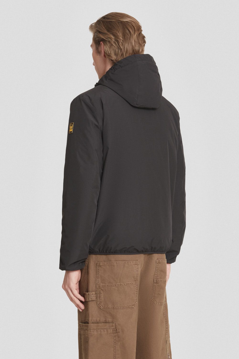 Giacca imbottita nera con cappuccio uomo PETER