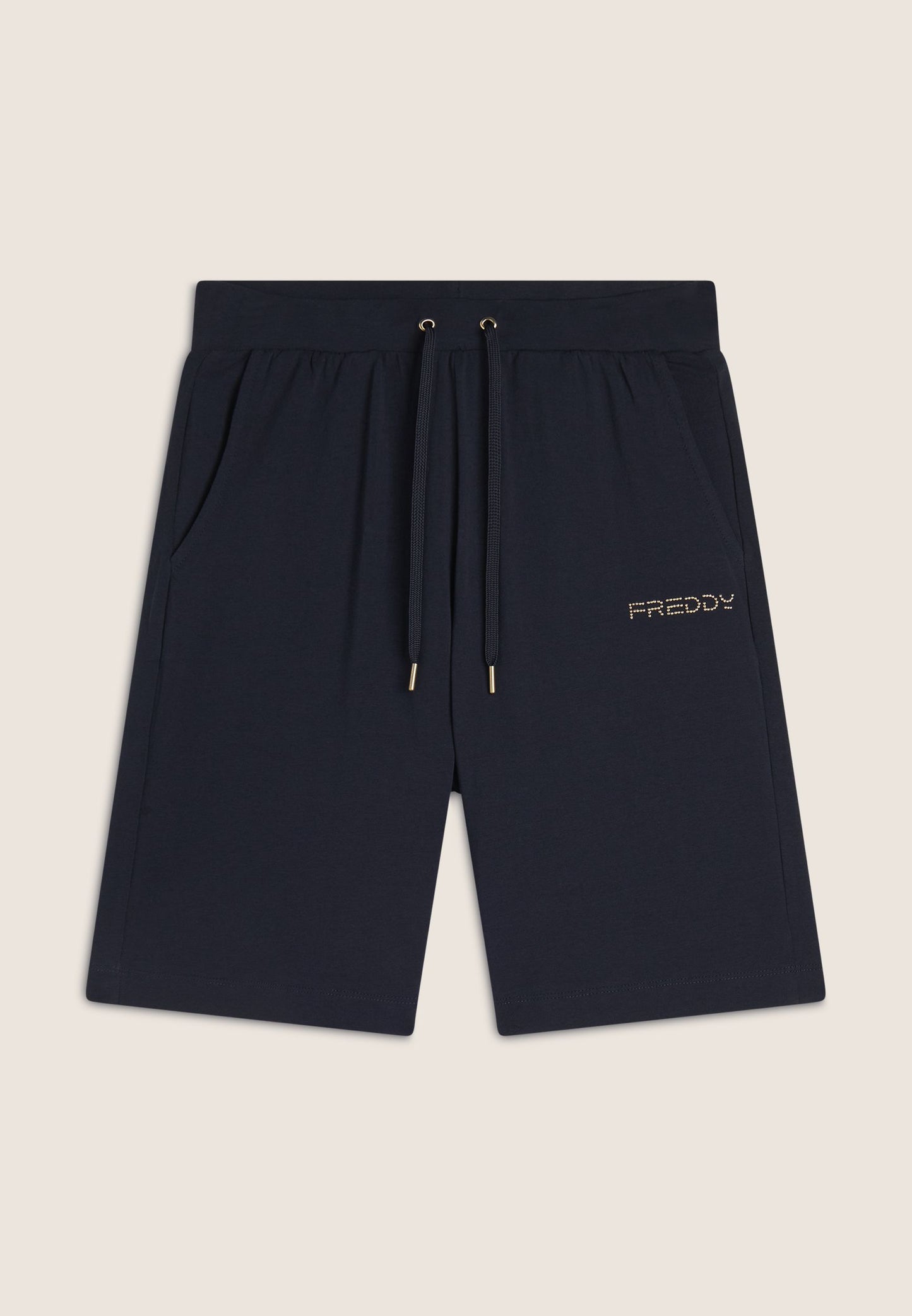 Pantaloni Corti Bermuda Donna Heavy Jersey Stretch con Perline | Comfort e Stile Casual