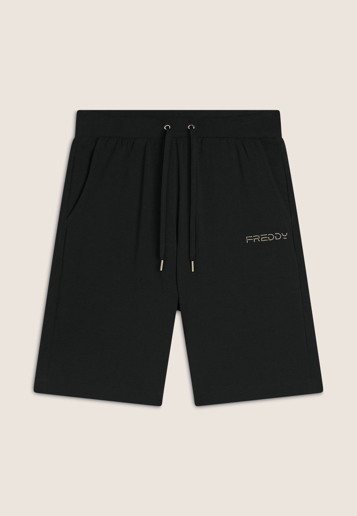 Pantaloni Corti Bermuda Donna Heavy Jersey Stretch con Perline | Comfort e Stile Casual