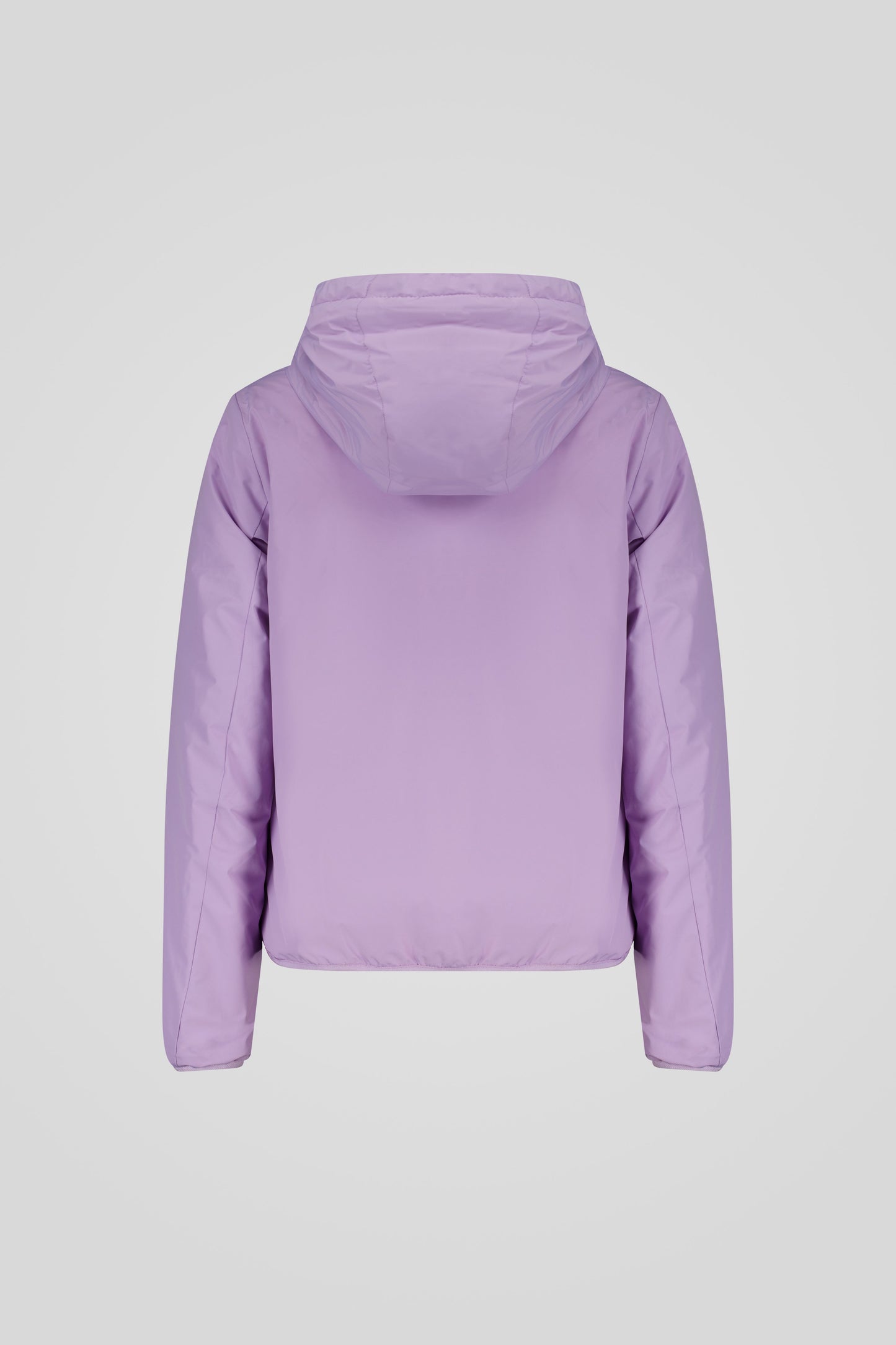 Giacca imbottita lilla con cappuccio donna