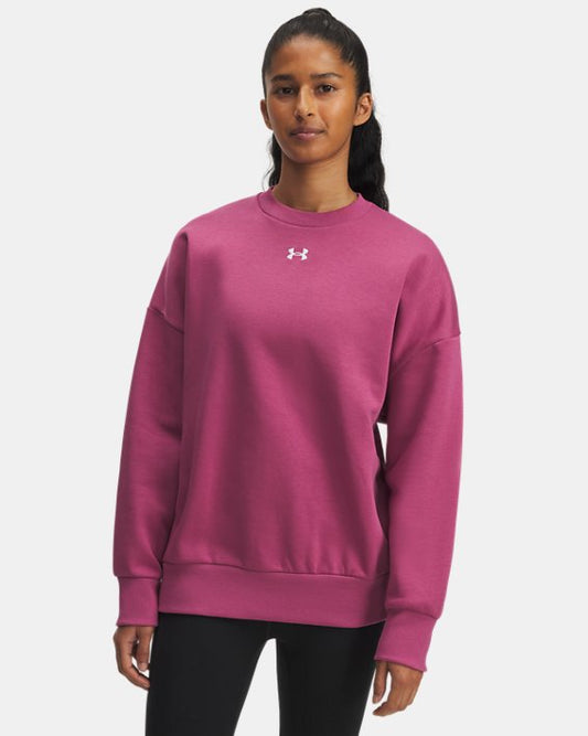 UA Rival Fleece Felpa Oversized Crew da donna