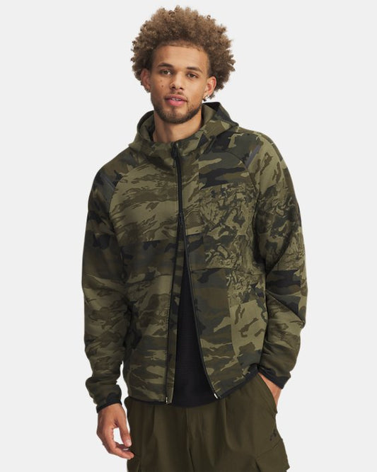 UA Unstoppable Fleece Camo Felpa Full Zip da uomo