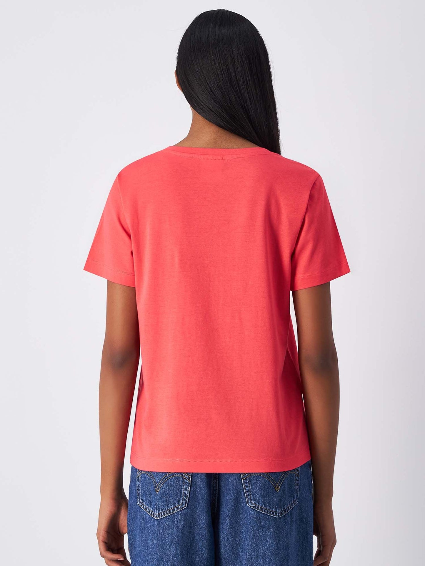 T-SHIRT SCOLLO A V CHAMPION DONNA CORALLO