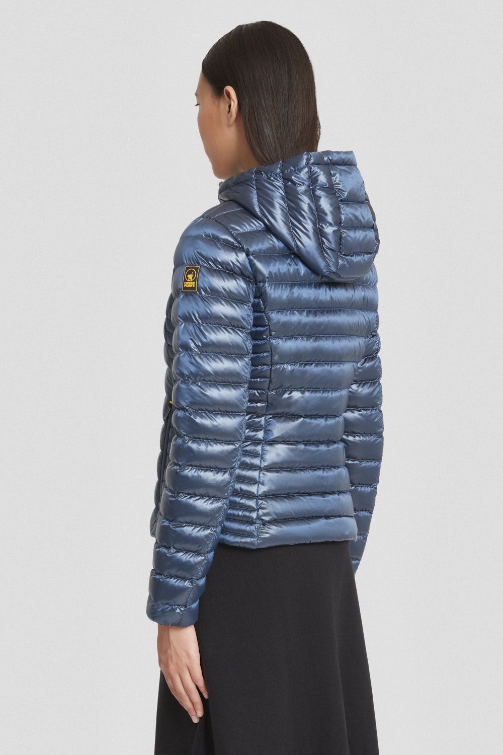 Piumino leggero azzurro con cappuccio AGHATA 2.0