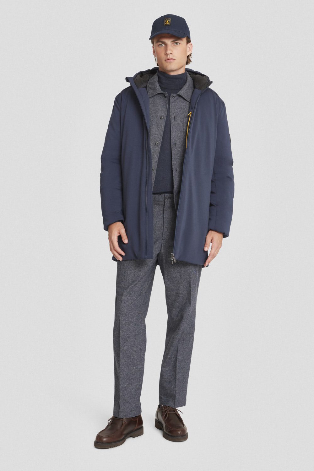 Giacca lunga blu in softshell Clem 3.0