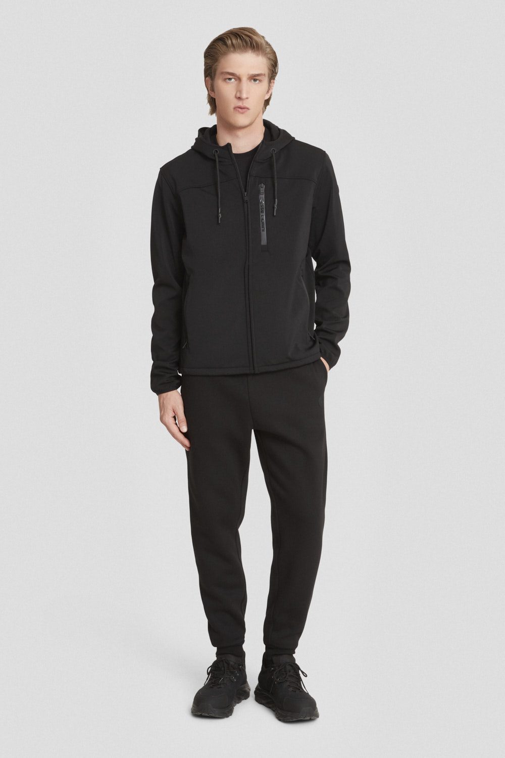 Felpa giubbino nera DOUG 3.0 - SOFTSHELL FLEECE