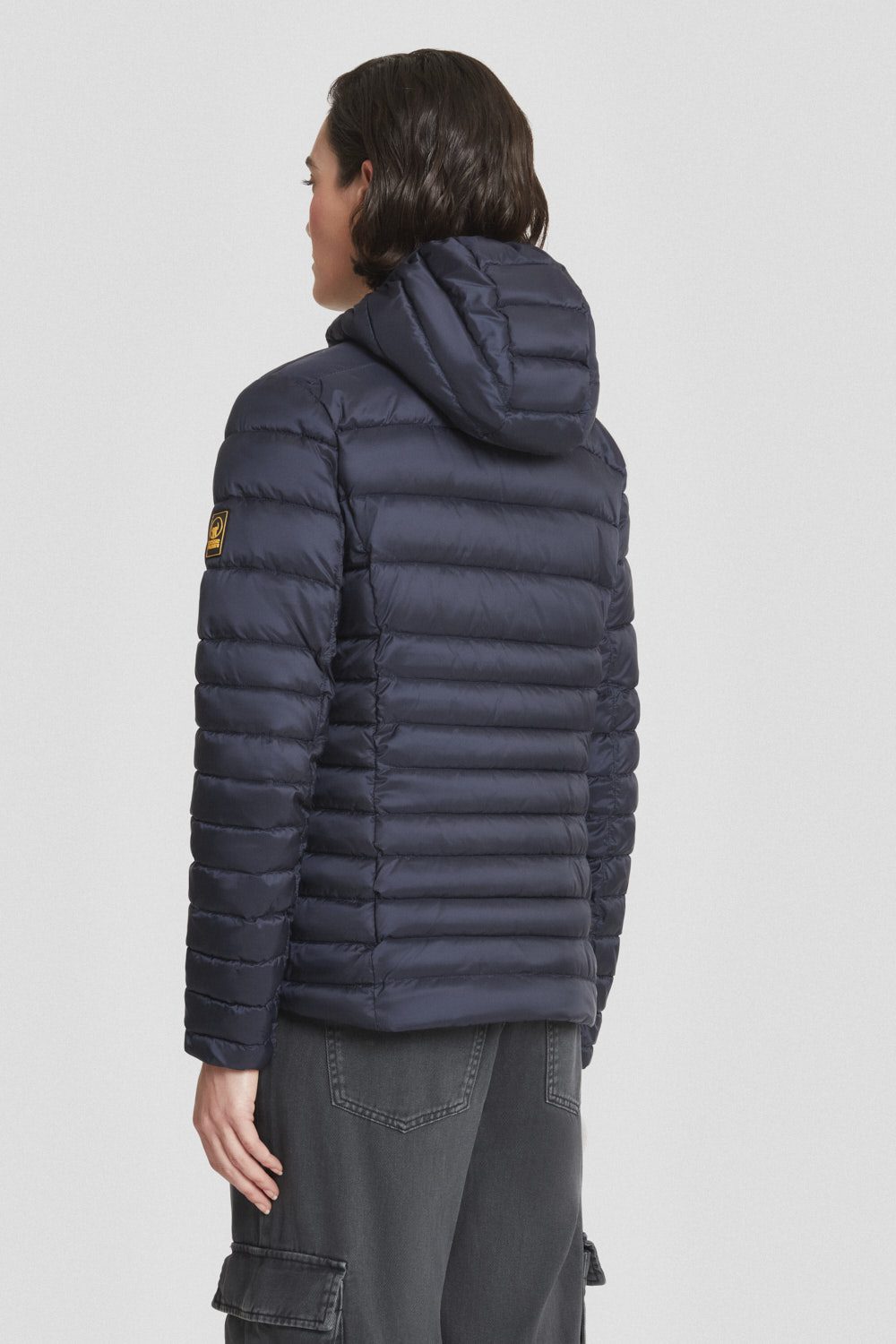 Piumino corto nero trapuntato FLORA 5.0