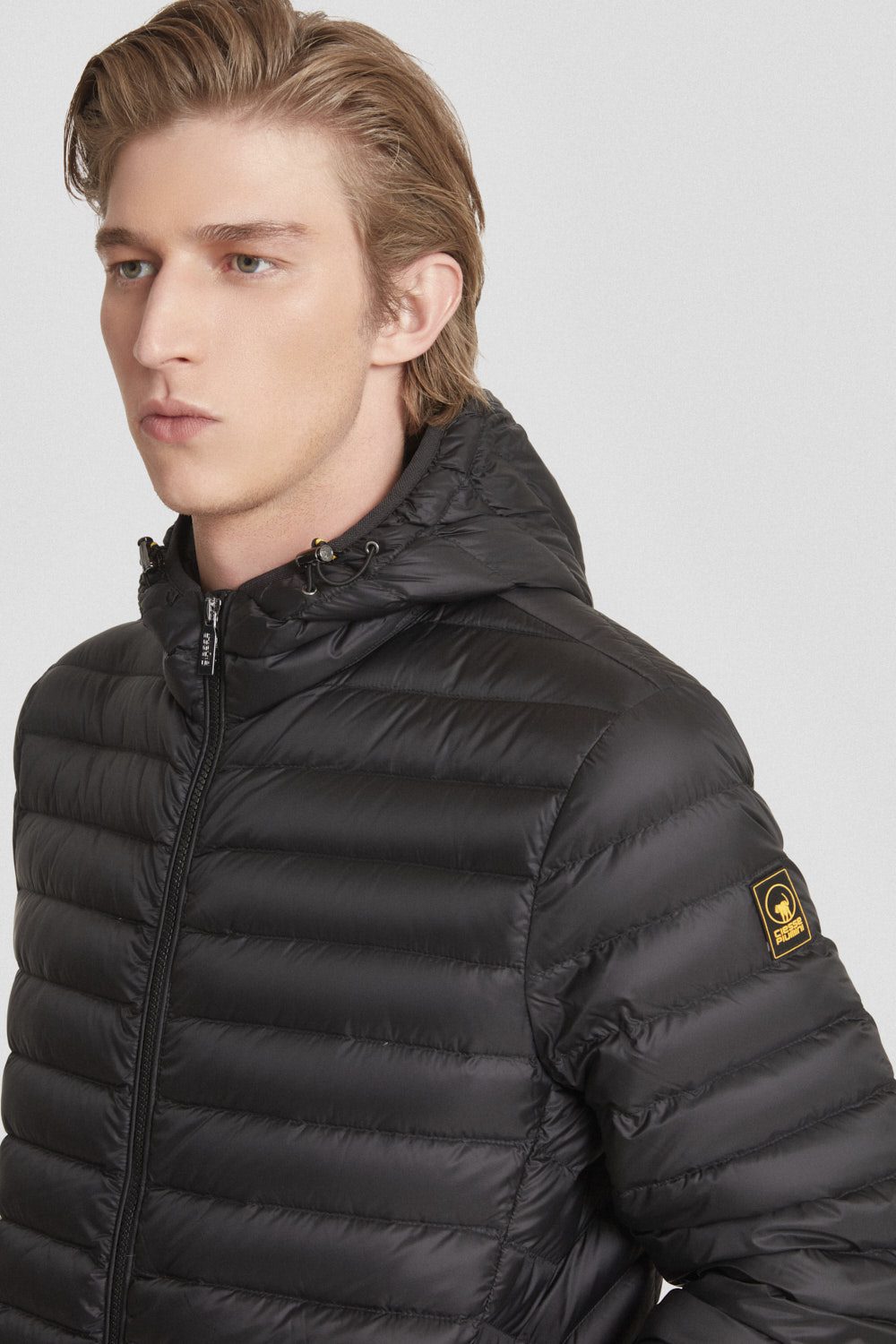 Piumino leggero nero con cappuccio FRANKLIN 3.0