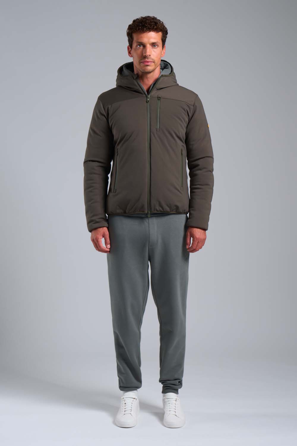 Giacca corta verde militare  in softshell JAYDEN 3.0