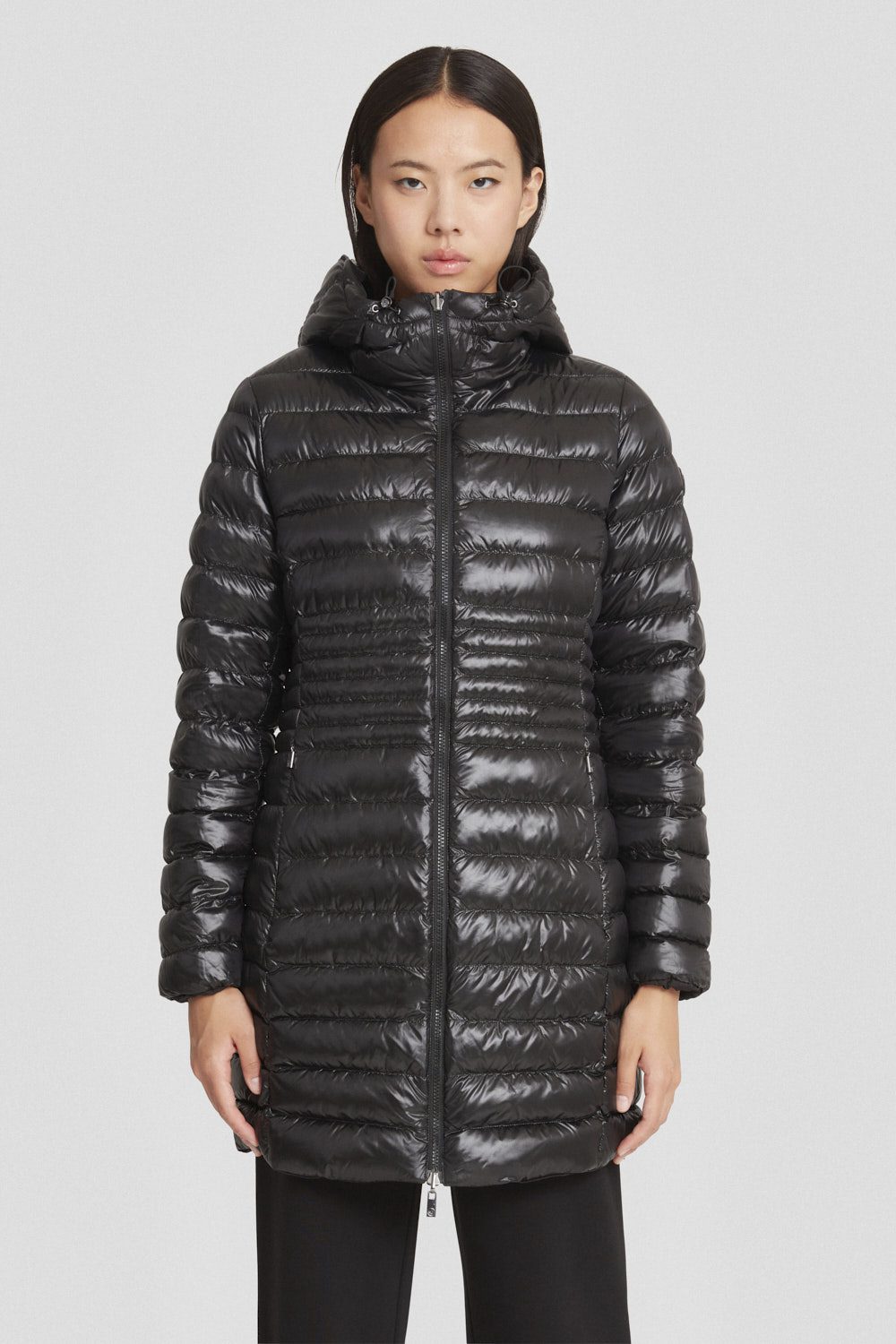 Piumino lungo nero reversibile KALIE 2.0