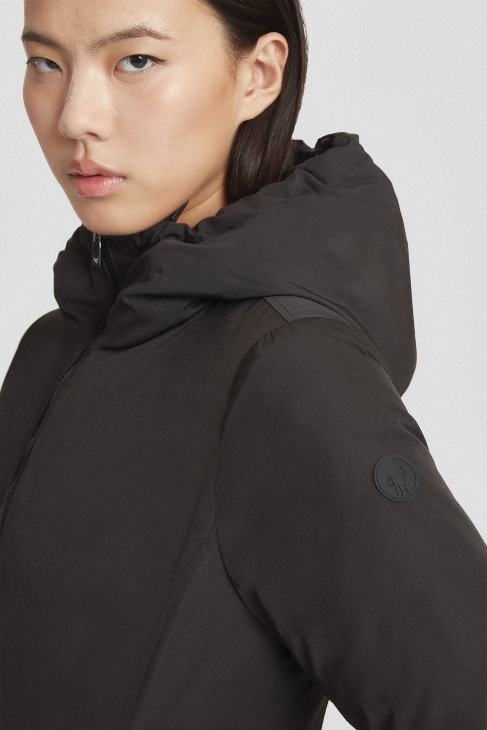 Piumino lungo nero reversibile KALIE 2.0