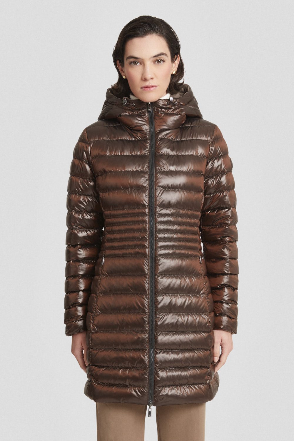 Piumino lungo marrone reversibile KALIE 2.0