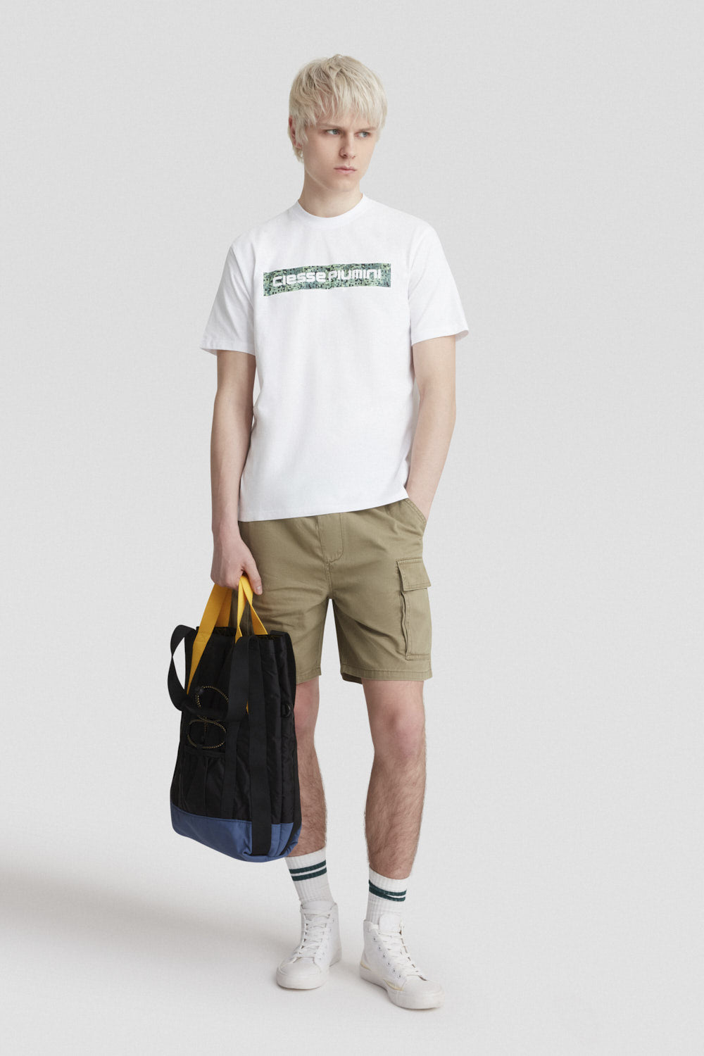 KLIS T-shirt in cotone bianca con logo stampato