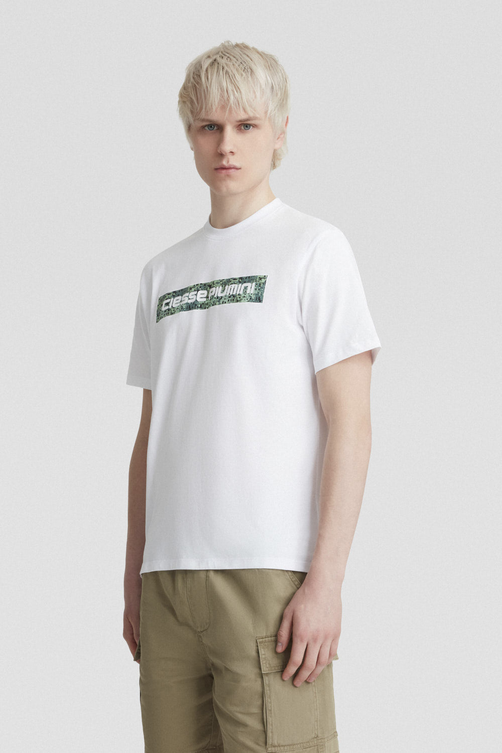 KLIS T-shirt in cotone bianca con logo stampato