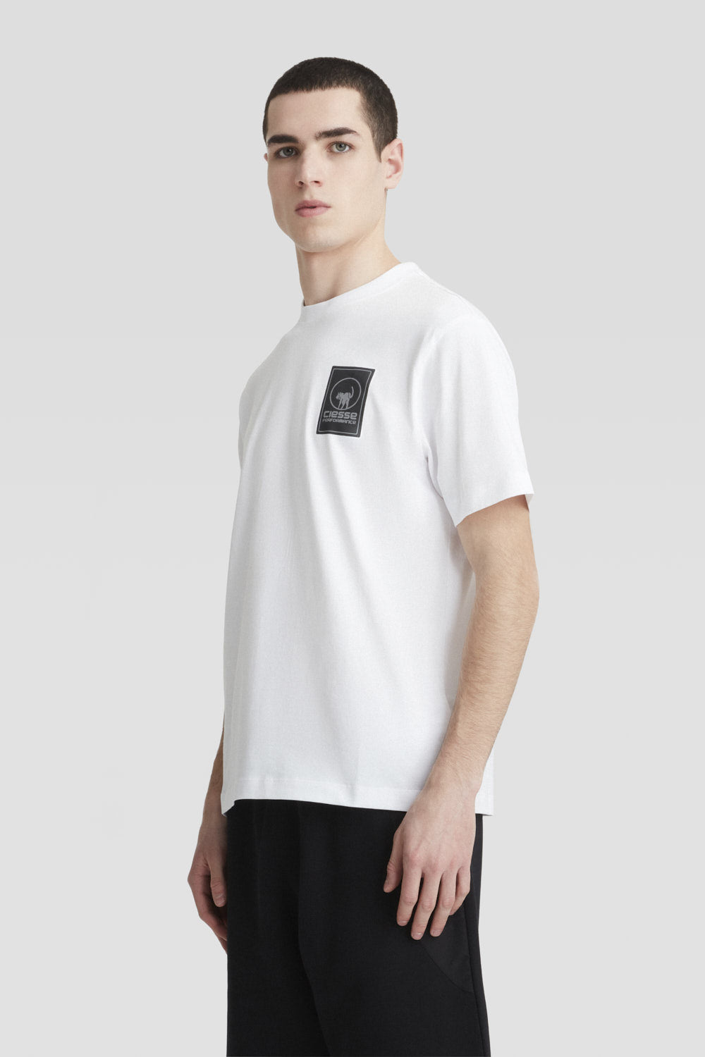 LIGY T-shirt in cotone bianca con logo sul davanti