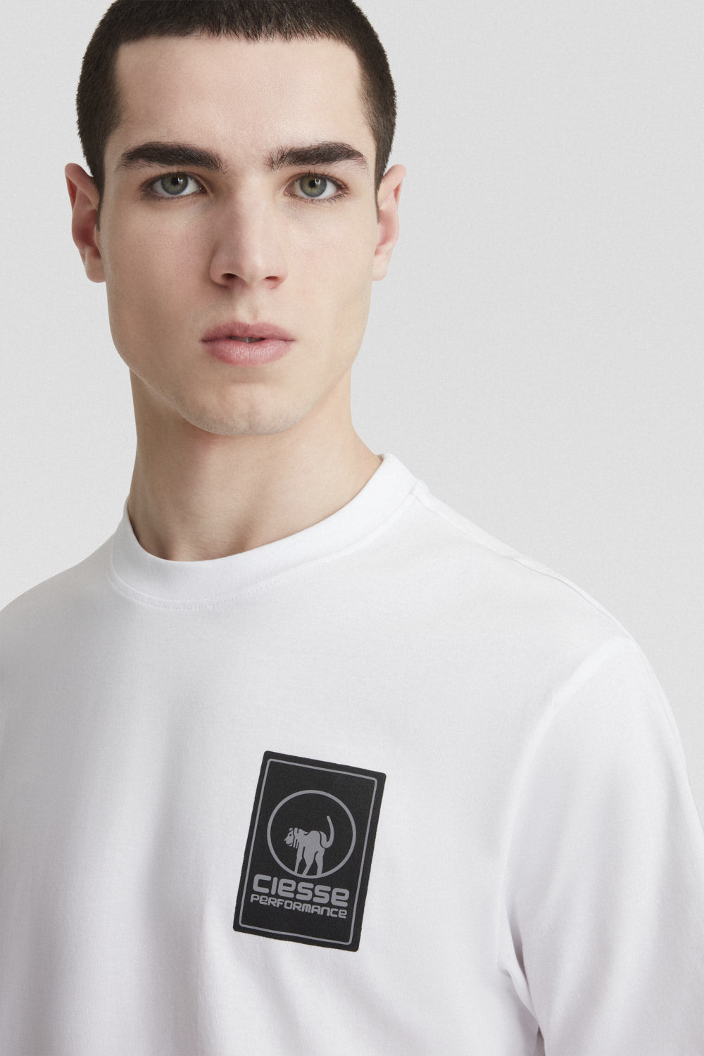 LIGY T-shirt in cotone bianca con logo sul davanti
