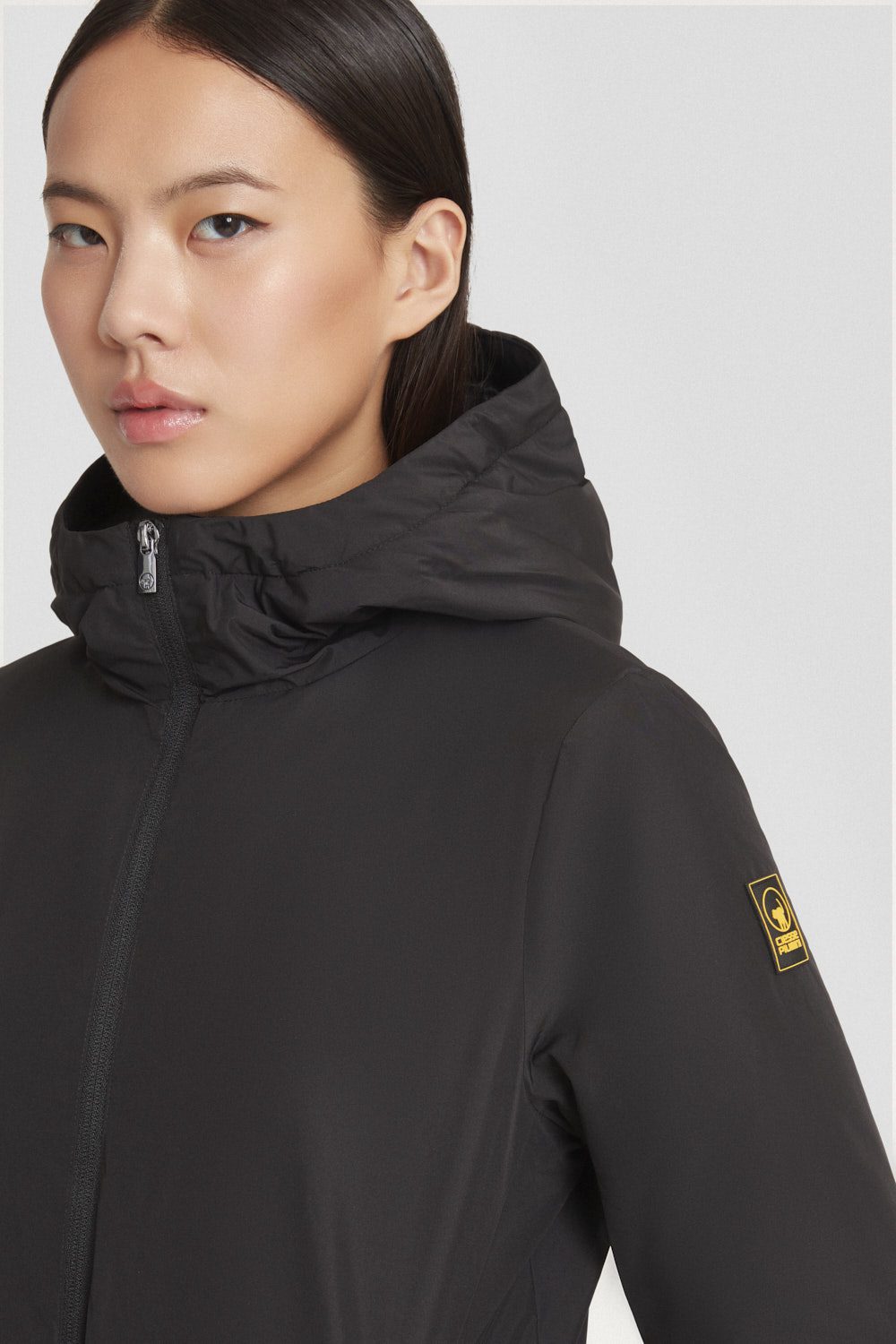 Giacca lunga imbottita con cappuccio Matilda