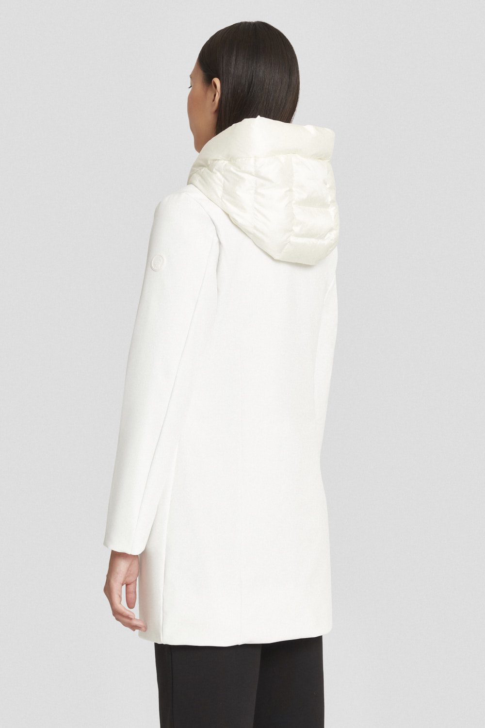 Giacca lunga bianca imbottita in softshell MIRE 3.0