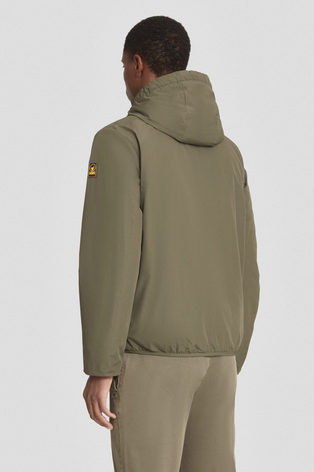 Giacca imbottita verde con cappuccio PETER