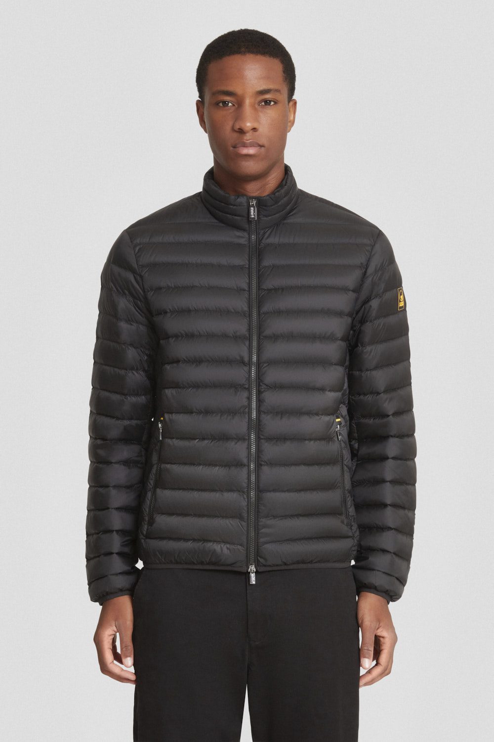 Piumino Uomo  Nero 100 Grammi  Piuma 800 Fill Power Senza Cappuccio