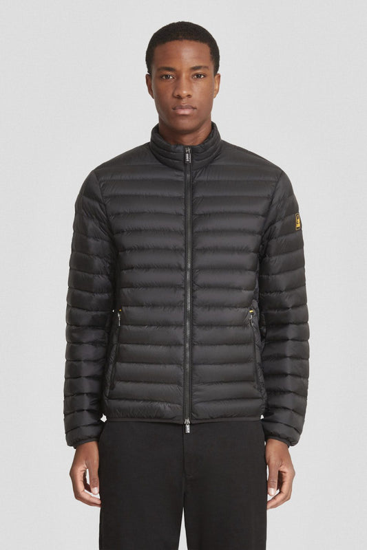 Piumino Uomo  Nero 100 Grammi  Piuma 800 Fill Power Senza Cappuccio