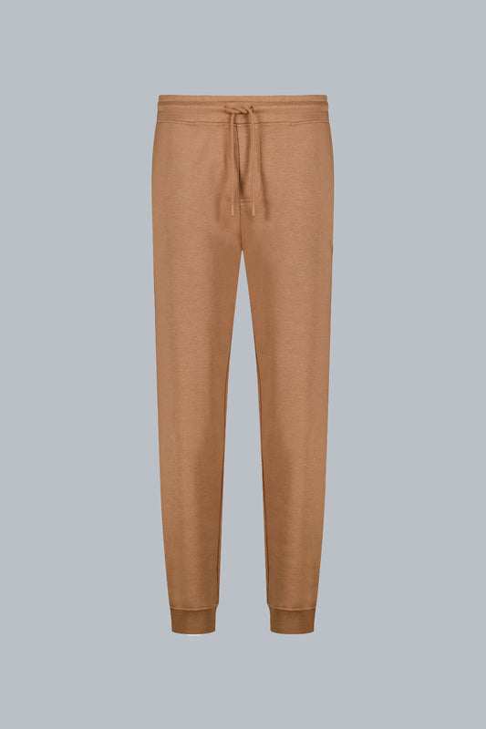 RICO PANT –  Pantaloni in cotone marrone con elastico sul fondo