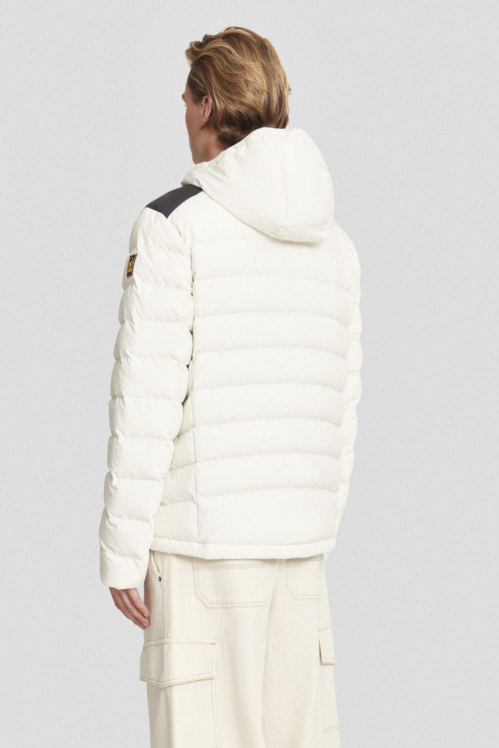 Piumino corto bianco con cappuccio STEVENSON 3.0