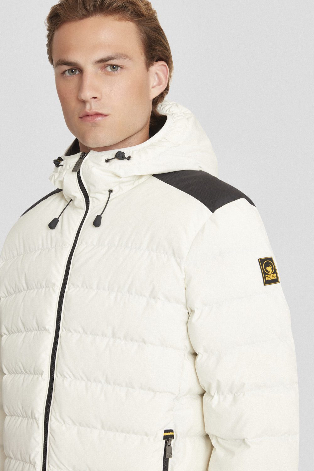 Piumino corto bianco con cappuccio STEVENSON 3.0