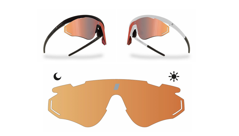 IC-Cromica/Arancio Black or White Italian Choice occhiali multi sport