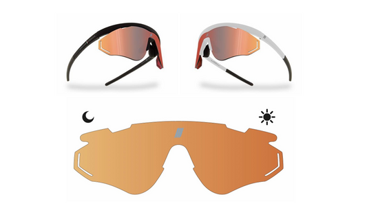 IC-Cromica/Arancio Black or White Italian Choice occhiali multi sport