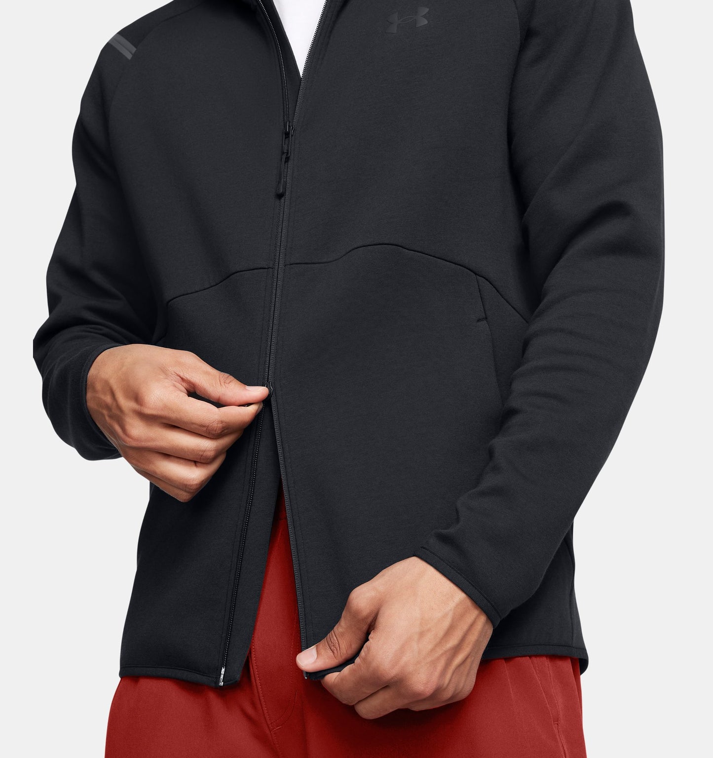 Felpa con cappuccio UA Unstoppable Fleece Full-Zip da uom