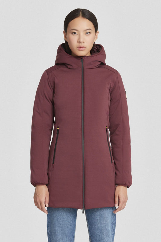 Giacca lunga prugna in softshell YSABEL 3.0