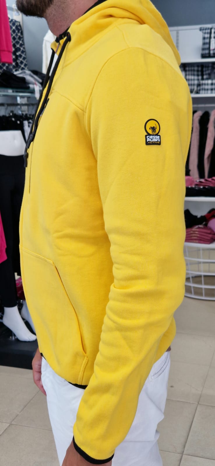 YURI – Felpa Liger yellow con zip Ciesse piumini